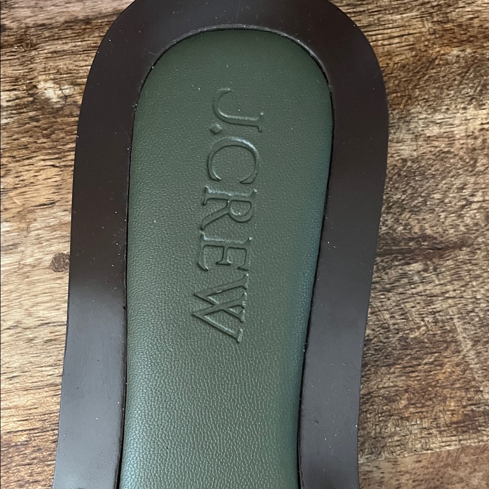 J crew Olive Green Slide Sandals fantastic color for the fall - Picture 4 of 6